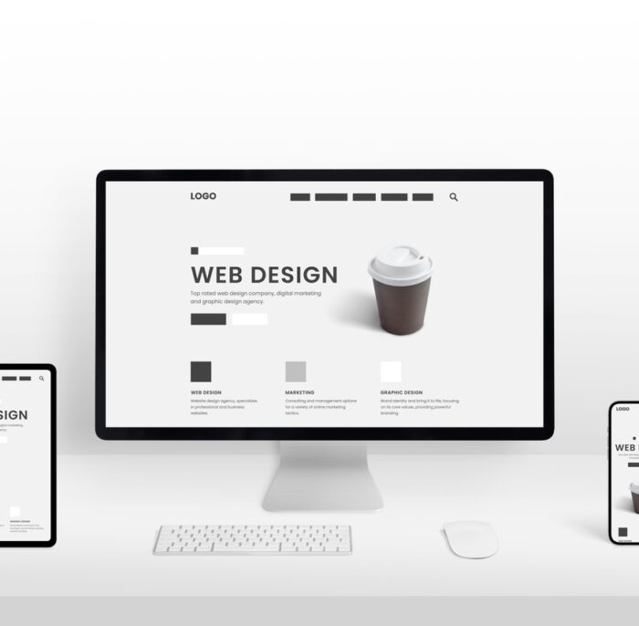 Responsive web page layout on computer, tablet and smart phone display